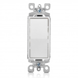 Leviton Interruptor de Luz 5603-2W, 3 Vías, 15A, 120 - 277V, Blanco