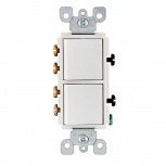 Leviton Apagador 5643-W, 2 Botones, 277V, 15A, Blanco