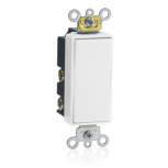 Leviton Apagador Convencional 5657-2W, 120 - 277V, 15A, Blanco