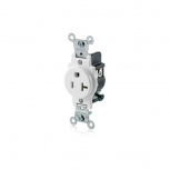 Leviton Tomacorriente 5801-W, 1 Enchufe, 125V, 20A, Blanco