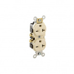 Leviton Tomacorriente 5822-I, 2 Enchufes, 250V, 20A, Marfil