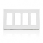 Leviton Placa para Pared 80312-0SW, 4 Puertos, 1 Pieza, Blanco