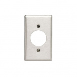 Leviton Placa para Pared 84028, 1 Puerto, 1 Pieza, Acero Inoxidable