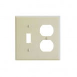 Leviton Placa de Pared 86005, 3 Puertos, Marfil