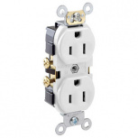 Leviton Tomacorriente CR15-W, 2 Enchufes, 125V, 15A, Blanco