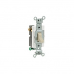 Leviton Interruptor Sencillo, 3 vías, 15A, 120V, Marfil