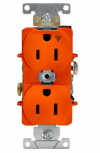 Leviton Tomacorriente K13-05262-0IG, 2 Enchufes, 127V, 15A, Naranja
