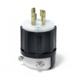 Leviton Clavija de Media Vuelta, 20A, 120 - 208V, Nema L18-20P, Negro/Blanco