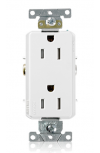 Leviton Tomacorriente TDR15-00W, 2 Enchufes, 125V, 15A, Blanco
