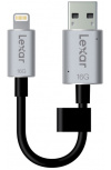 Memoria USB Lexar JumpDrive C20i, 16GB, USB-A/Lightning 3.0, Lectura 95MB/s, Escritura 10MB/s, Negro/Plata