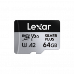 Memoria Flash Lexar Professional Silver Plus, 64GB MicroSDXC UHS-I Clase 3