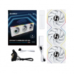 Ventilador Lian Li UNI FAN TL120 LCD Wireless, 3x 120mm, 1900RPM, RGB, Blanco