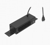 LinkedPRO Barra Multicontacto para Rack 1U HTCM-S1U, 10A, 120V, 4 Contactos