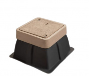 Linkedpro Caja de Registro para Alumbrado, 12" x 12" x 18", Beige/Negro