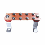 Linkedpro Barra de Unión con Montaje para Muro y Aisladores, Cobre/Acero