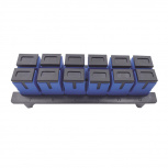 LinkedPRO Placa Acopladora LP-FO-S12-SM, 12 Puertos SC Simplex, Negro/Azul, para Distribuidor de Fibra Óptica LP-ODF-8024