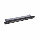 LinkedPRO Panel de Parcheo Cat6a, 24 Puertos RJ-45, 1U, Negro