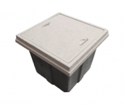 LinkedPRO Caja para Piso LP-RE-60X60X40-3T, 1 Pieza, Gris