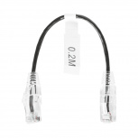 LinkedPRO Cable Patch Cat6 UTP RJ-45 Macho - RJ-45 Macho, 20cm, Negro