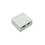LinkedPRO Caja de Pared LP-WP-6037 STP Cat5e, 2x RJ-45, Blanco