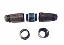 LinkedPRO Acoplador a Prueba de Agua Cat6, RJ-45, Negro