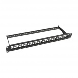 LinkedPRO Panel de Parcheo Cat6, 24 Puertos Vacíos, 1U, Negro