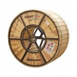 LinkedPRO Bobina de Cable Fibra Óptica Aérea, Monomodo, 12 Hilos, 4Km, Negro