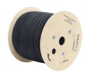 LinkedPRO Bobina de Cable Fibra Óptica Aérea, 2Km, Negro