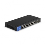 Switch Linksys Gigabit Ethernet LGS310MPC, 8 Puertos PoE+ 10/100/1000Mbps + 2 Puertos SFP, 20 Gbit/s, 8.000 Entradas - Administrable