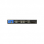 Switch Linksys Gigabit Ethernet LGS328C, 24 Puertos 10/100/1000 + 4 Puertos 10G SFP+, 128Gbit/s, 16.000 Entradas - Administrable