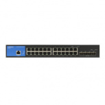 Switch Linksys Gigabit Ethernet LGS328C, 24 Puertos 10/100/1000 + 4 Puertos 10G SFP+, 128Gbit/s, 16.000 Entradas - Administrable