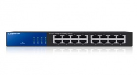 Switch Linksys Gigabit Ethernet SE3016, 10/100/1000Mbps, 16 Puertos - No Administrable