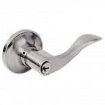 Lock Cerradura Curva Tubular 17MA, 35mm x 45mm, Níquel Satín