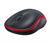 Mouse Logitech Óptico M185, Inalámbrico, 1000DPI, Rojo/Negro - Imagen adicional 1