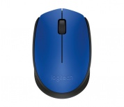 Mouse Ergonómico Logitech Óptico M170, Inalámbrico, USB, 1000DPI, Negro/Azul