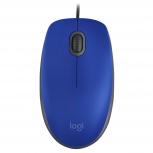 Mouse Logitech Óptico M110 Silent, Alámbrico, USB, 1000DPI, Azul