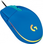 Mouse Gamer Logitech Óptico G203 LightSync, Alámbrico, USB, 8000DPI, Azul - Imagen adicional 2
