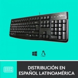 Teclado Logitech K120, USB, Alámbrico, Negro (Español)