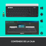 Teclado Logitech K780, Inalámbrico, Bluetooth, Negro (Español) image