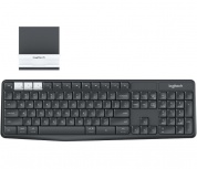 Teclado Logitech K375s, RF Inalámbrico, Bluetooth, Grafito/Blanco (Inglés)