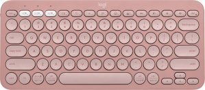 Teclado Logitech PEBBLE KEYS 2 K380S, Inalámbrico, Bluetooth, Rosa (Inglés)
