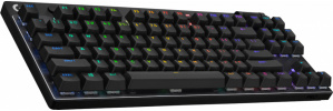 Teclado Gamer Logitech PRO X TKL LED RGB TKL, Teclado Mecánico, Logitech Tactile, Inalámbrico, USB/RF Inalámbrico/Bluetooth, Negro, Inglés