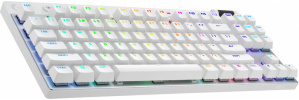 Teclado Gamer Logitech PRO X TKL LED RGB TKL, Teclado Mecánico, Logitech Tactile, Inalámbrico, USB/RF Inalámbrico/Bluetooth, Blanco, Inglés - Imagen adicional 3