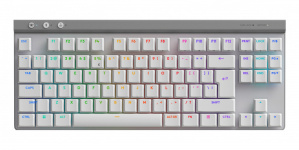 Teclado Gamer Logitech G515 Lightspeed LED RGB TKL, Teclado Mecánico, Logitech GL Tactile, Inalámbrico, RF Inalámbrico/Bluetooth, Blanco, Inglés