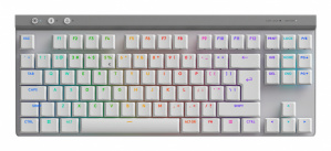 Teclado Gamer Logitech G515 Lightspeed LED RGB TKL, Teclado Mecánico, Logitech GL Tactile, Inalámbrico, RF Inalámbrico/Bluetooth, Blanco, Inglés