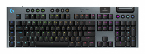 Teclado Gamer Logitech G915 X Lightspeed LED, Teclado Mecánico, Logitech GL Tactile, Inalámbrico, USB/RF Inalámbrico/Bluetooth, Negro, Inglés 