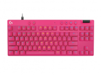 Teclado Gamer Logitech PRO X TKL RAPID LED RGB, Alámbrico, USB, Rosa, Inglés