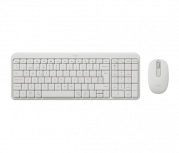 Kit de Teclado y Mouse Logitech MK250, Inalámbrico, Bluetooth, Blanco, Inglés