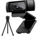 Logitech cámara web C920 HD Pro - Paquete con trípode, paño de