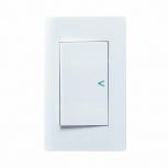 Lucek Placa con Apagador BA01-B, 1 Interruptor, 127V, 10A, Blanco